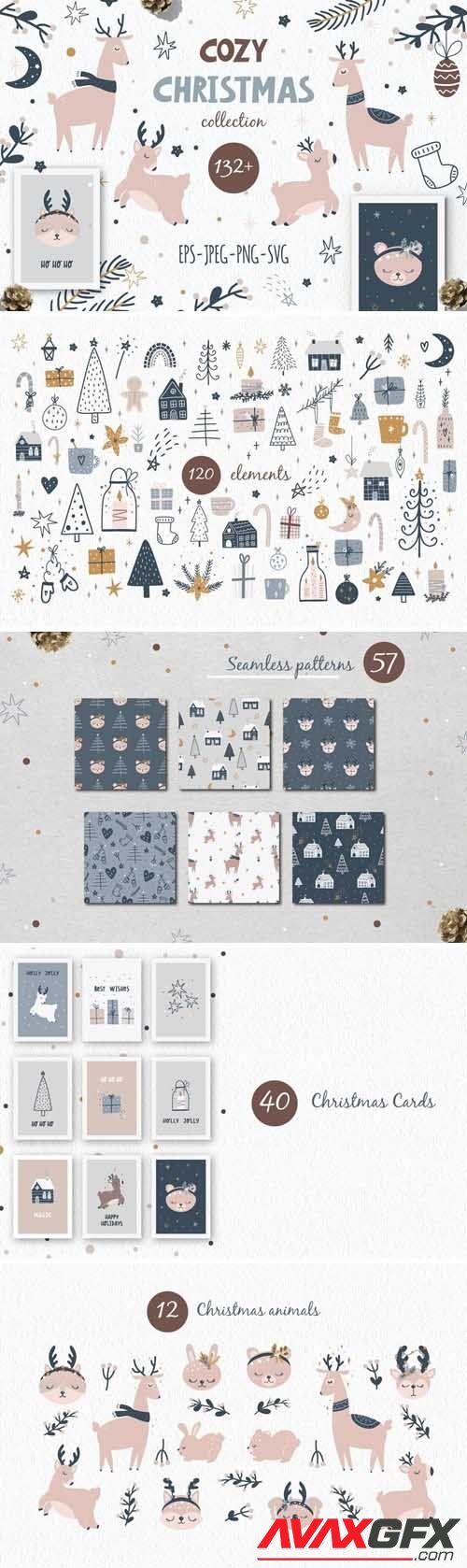 Cozy Christmas collection. Christmas elements