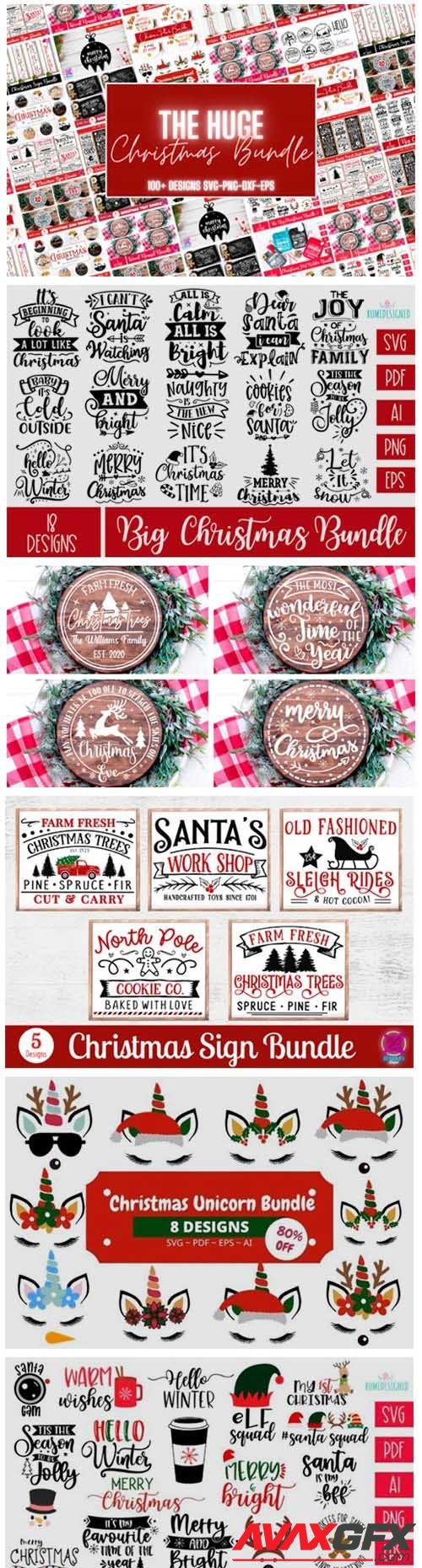 The Huge Christmas Svg Bundle