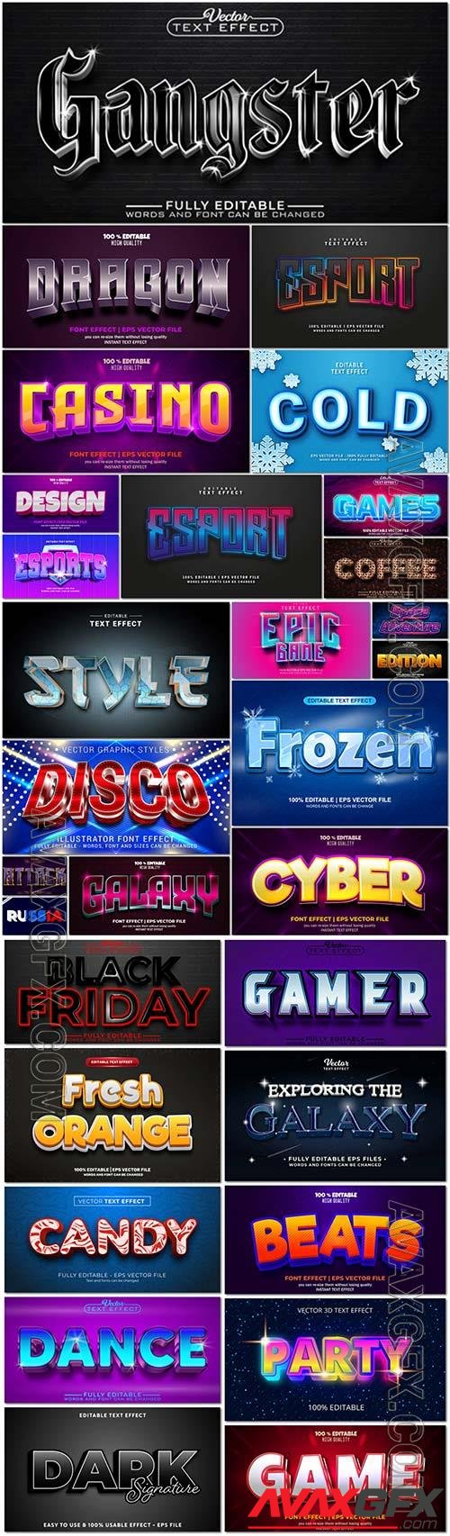 Bundle text style effect vector vol 45