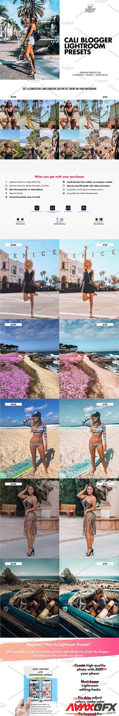 CreativeMarket - Cali Blogger Lightroom Presets 6627190