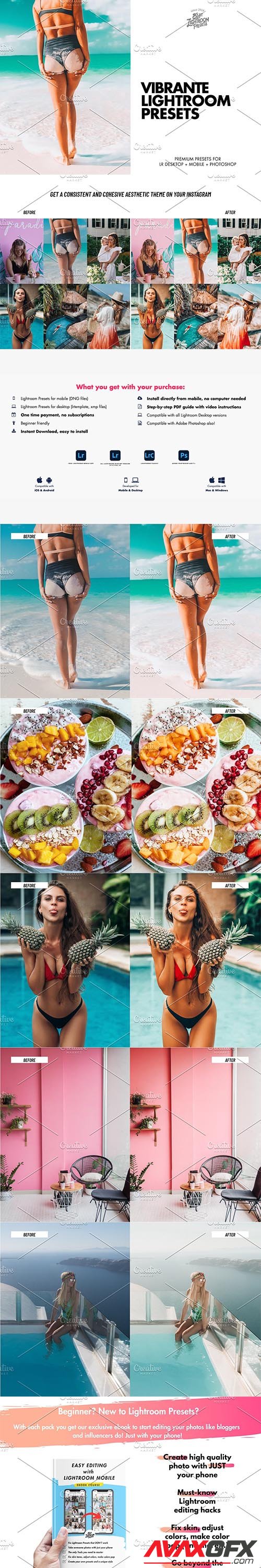 CreativeMarket - Lightroom Presets Vibrant Colors 6151981