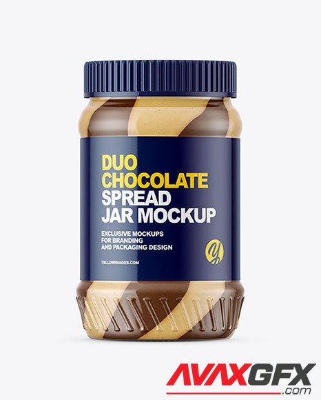 Duo Chocolate Spread Jar Mockup 57822