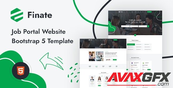 ThemeForest - Finate v1.0.0 - Job Portal Website Template Using Bootstrap 5 - 34406201