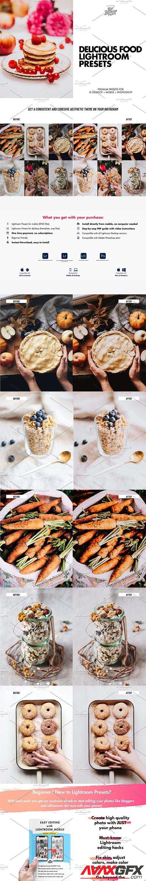 CreativeMarket - Lightroom presets for Food bloggers 6636494