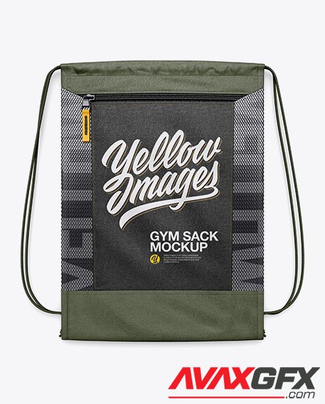 Gym Sack Mockup - Front View 23549