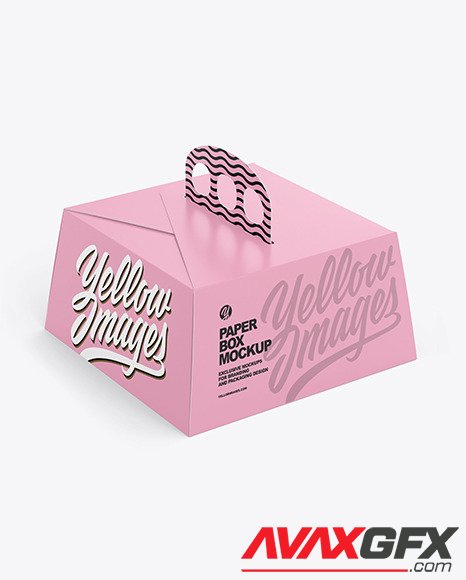 Paper Box w/ Handle Mockup 87825