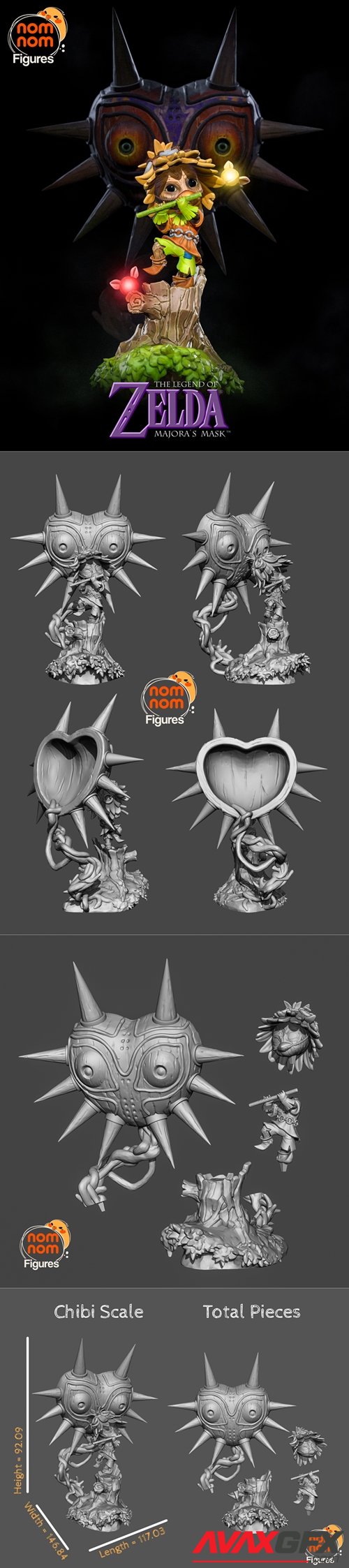 Chibi Majora and Skull Kid The legend of Zelda – 3D Printable STL