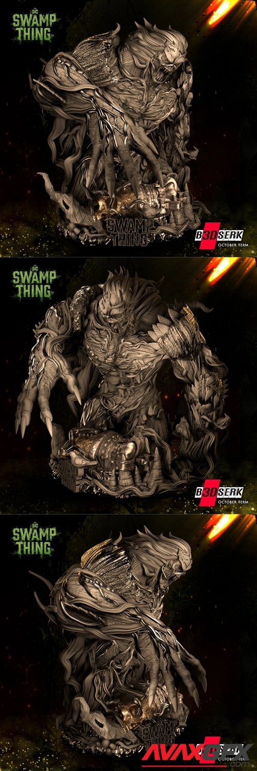 The Swamp Thing Bust – 3D Printable STL