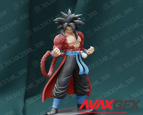 Dragon ball - Xeno Goku SSJ4 – 3D Printable STL