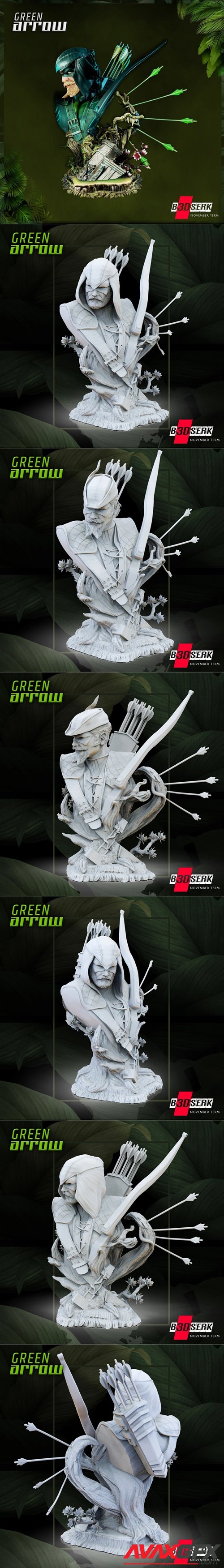 Green Arrow Bust – 3D Printable STL