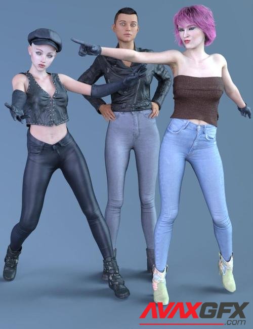 3 Pant Collection for Genesis 8 Female(s)