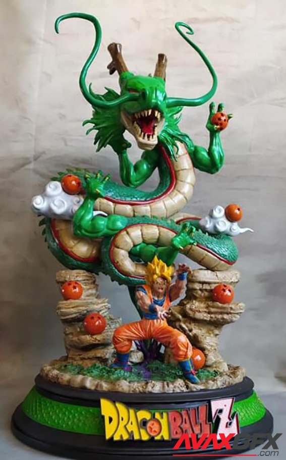 Goku and Shenron Dragon Ball Z 3D Printable STL
