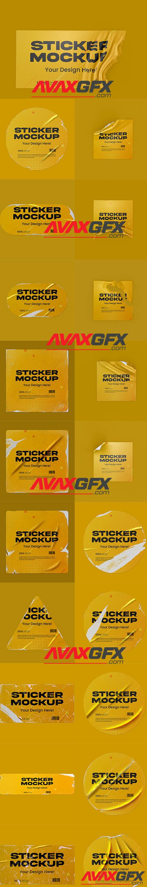 Sticker mockup Bundle