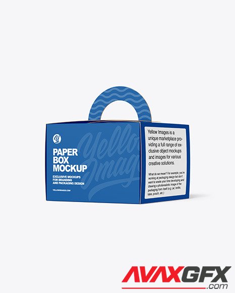 Paper Box w/ Handle Mockup 91926