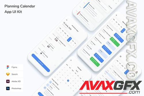 Planning Calendar App UI Kit MHSX99N