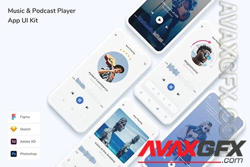 Music & Podcast Player App UI Kit F3DZUP6