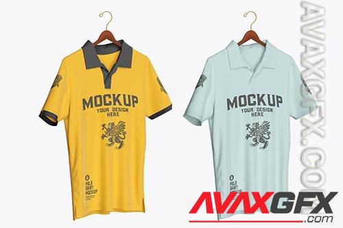 Men's Short Sleeve Polo Shirt Mockup. G9T6DNT