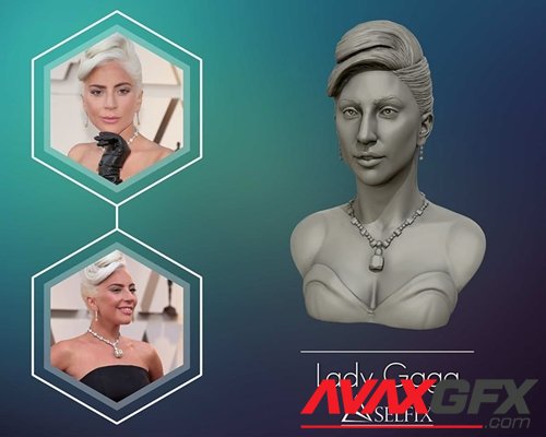 Lady Gaga Bust – 3D Printable STL