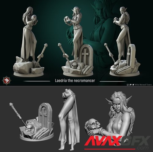 Laedria necromancer – 3D Printable STL