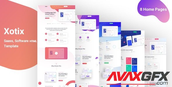 ThemeForest - Xotix v1.0 - Software & Saas Landing Page Template - 24478701