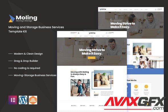 ThemeForest - Moling v1.0.0 - Moving and Storage Business Services Template Kit - 34634709