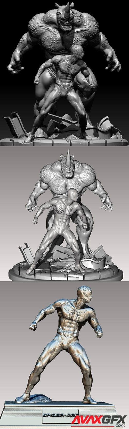 Rhino VS Spider Man – 3D Printable STL