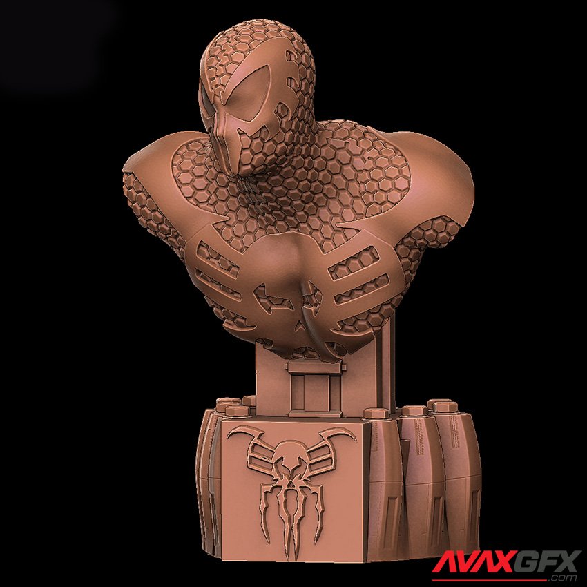 Spiderman 2099 Full Bust and Chibi 3D Printable STL