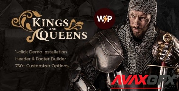 ThemeForest - Kings & Queens v1.1.6 - Historical War Medieval Reenactment WordPress Theme - 21866804