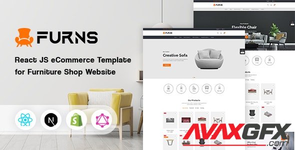 ThemeForest - Furns v1.0.1 - React eCommerce Template for Furniture Shop Website - 34576252