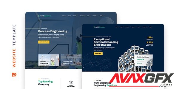 ThemeForest - Axial v1.0 - Construction Company Website Template - 34584396