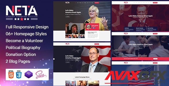 ThemeForest - Neta v1.0 - Election Campaign And Political Candidate HTML Template - 28904190