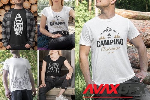 T-Shirt Mockups Outdoor Edition Vol.1