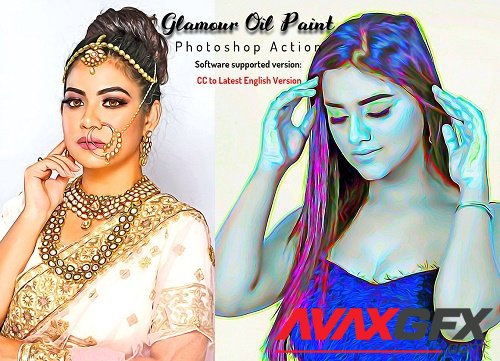 Glamour Oil Paint Photoshop Action - 6645111