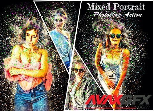 Mixed Portrait Photoshop Action - 6650390