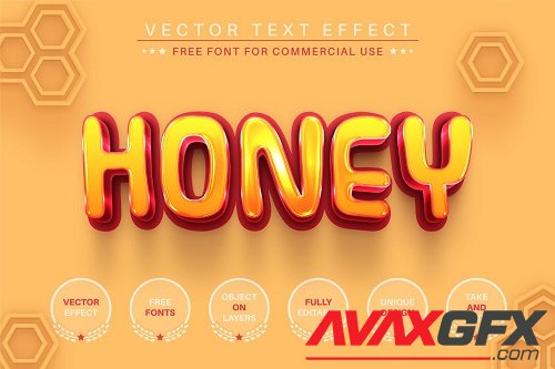 Honey - Editable Text Effect - 6656348