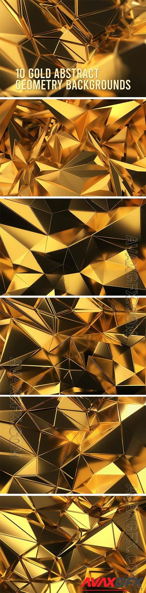 Gold Abstract Geometry Backgrounds
