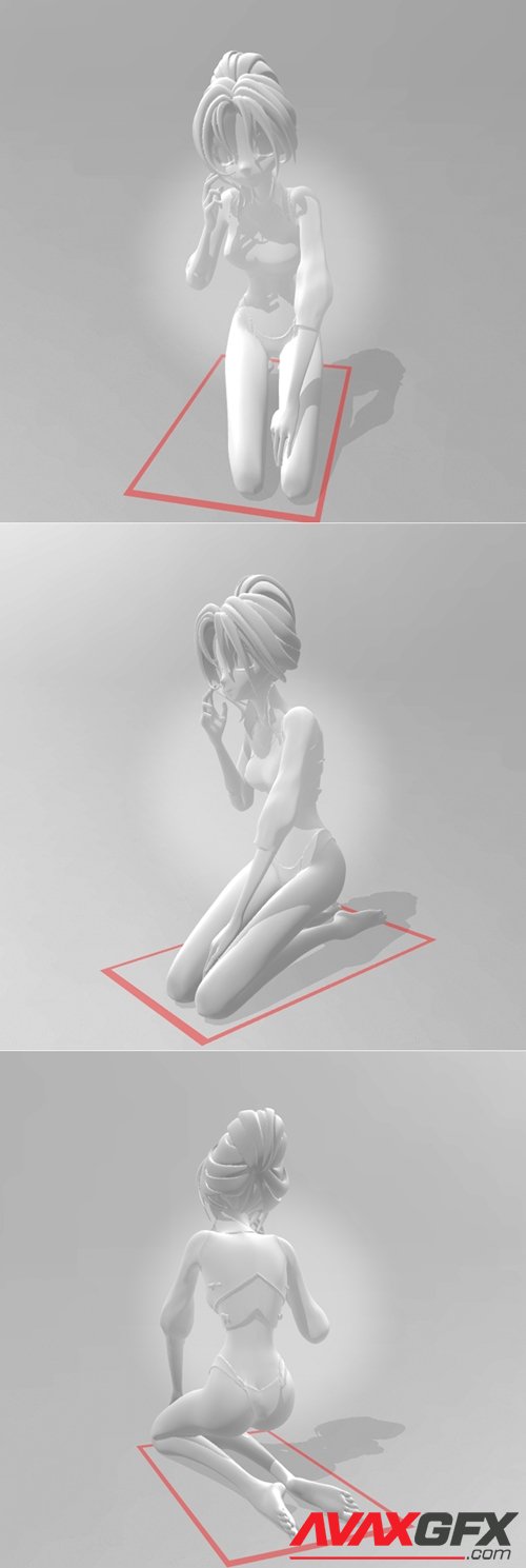 Girl in jacket – 3D Printable STL