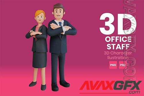 Office Staff 3D Character Illustration2