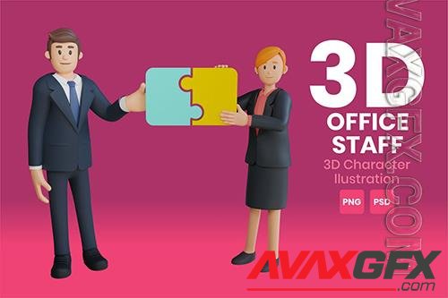 Office Staff 3D Character Illustration 5