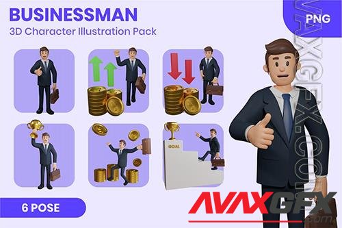 Businessman 3D Character Set