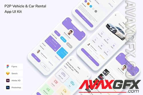 P2P Vehicle & Car Rental App UI Kit DG9GXMG