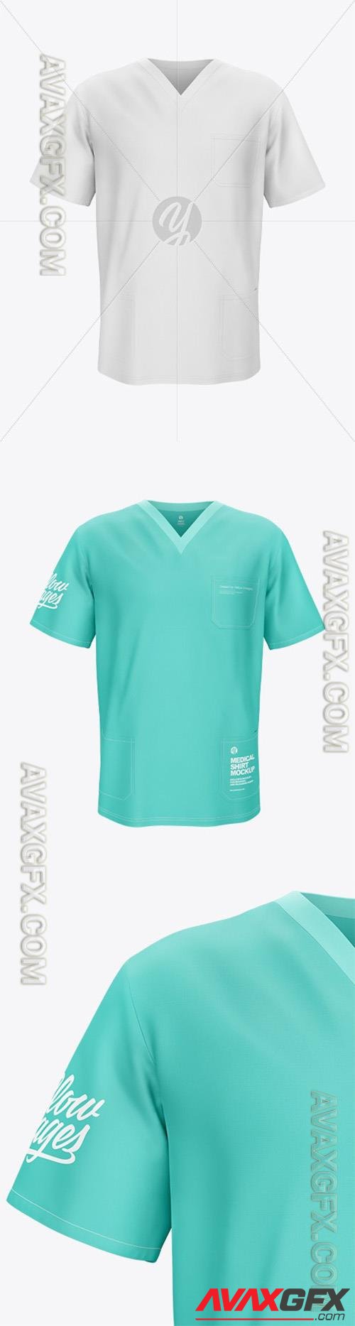 Men's Medical Shirt Mockup - Front View 90967