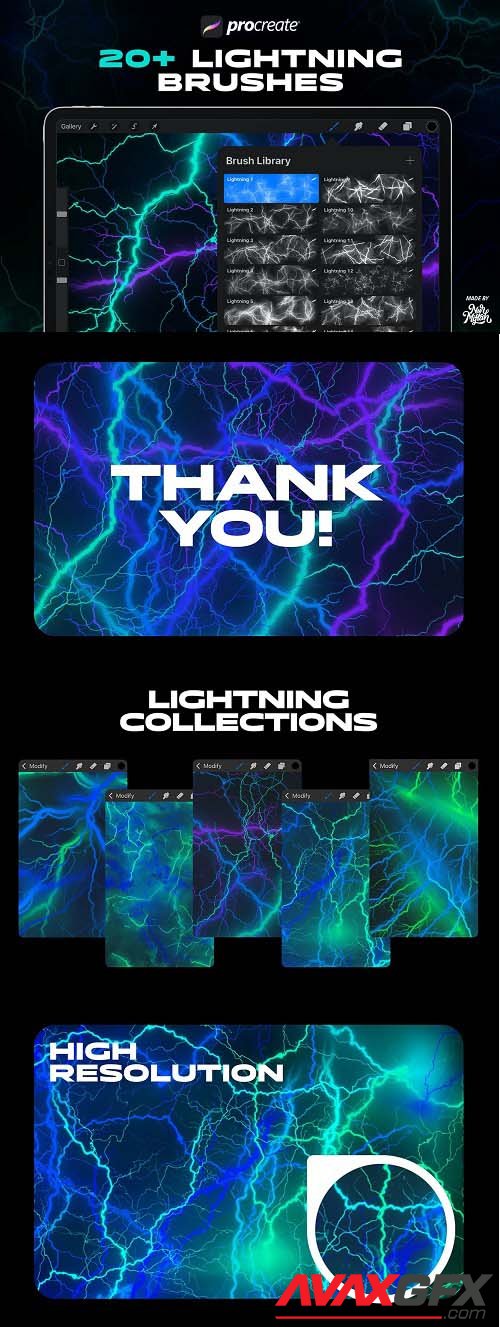 Procreate Lightning Brushes