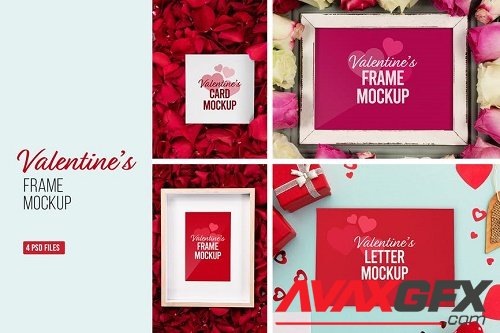 Valentine's Card and Frame Mockup - 5UPZ7VS