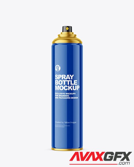 Glossy Spray Bottle Mockup 91997