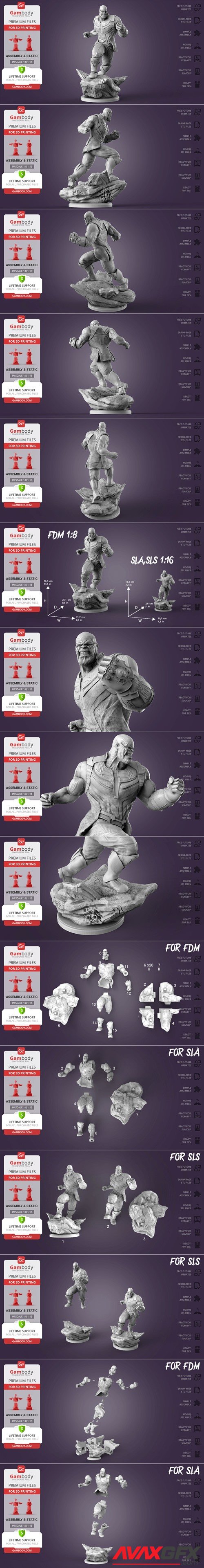 Thanos in Action – 3D Printable STL
