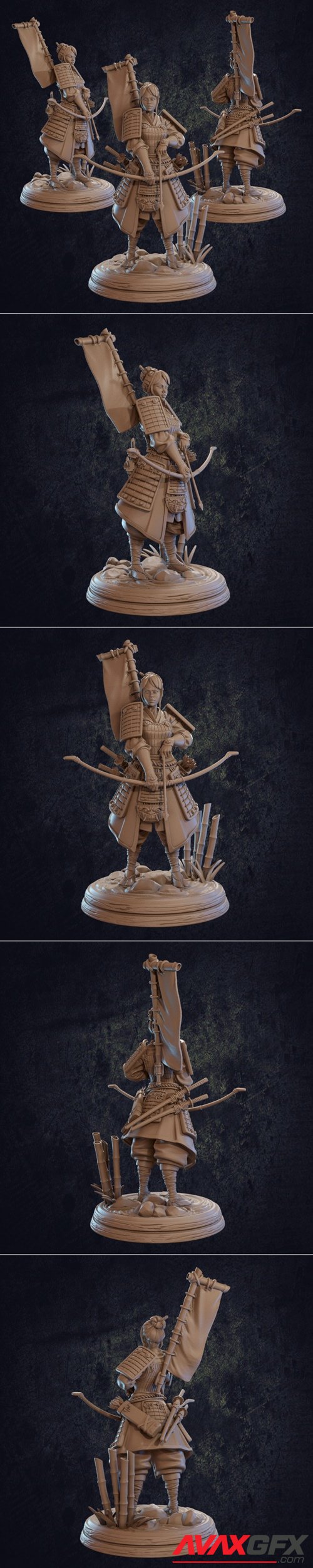 Sakura Female Archer – 3D Printable STL