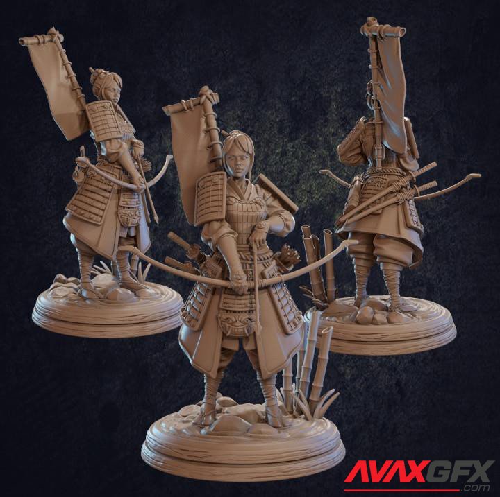 Sakura Female Archer 3D Printable STL