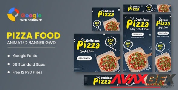 CodeCanyon - Pizza Food Google Adwords HTML5 Banner Ads GWD v1.0 - 34766200