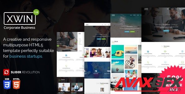 ThemeForest - Xwin v1.1 - Corporate Business HTML5 - 19669954